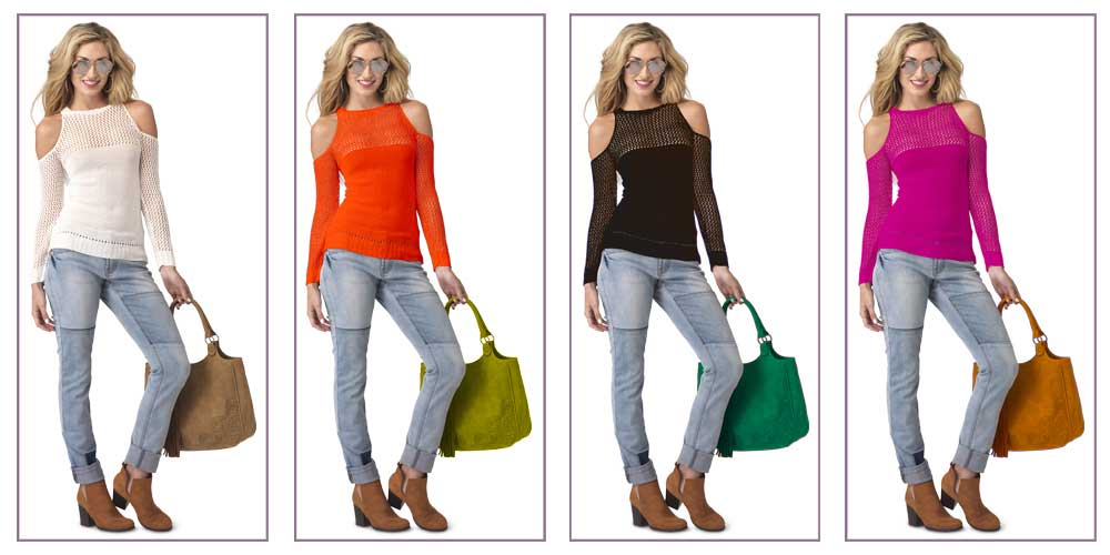 color correction service for a women's model's top in a different color