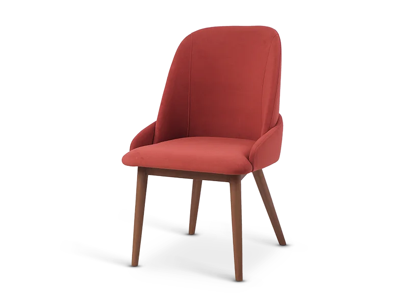 Red chair professionally edited for shadow creation