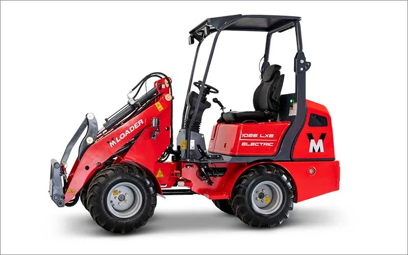 Red forklift after professional shadow creation