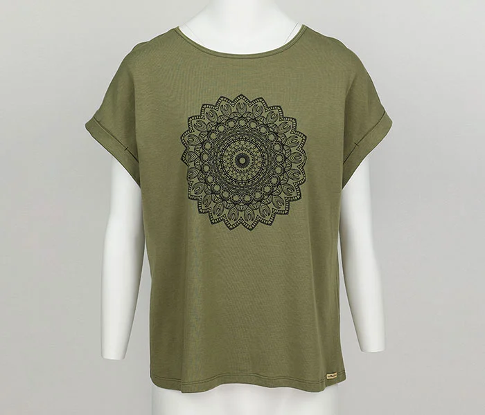 Green T-shirt before ghost mannequin editing