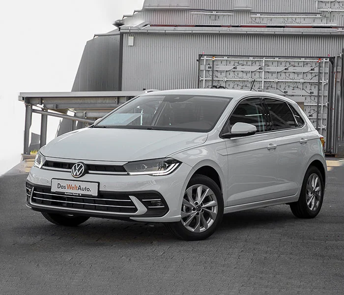 White car before professional image editing