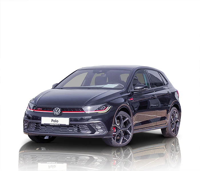 Black car after professional image editing