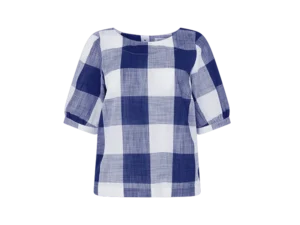 Blue Plaid Shirt Ghost Mannequin