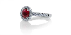 Red Gemstone Ring Reflection Shadow