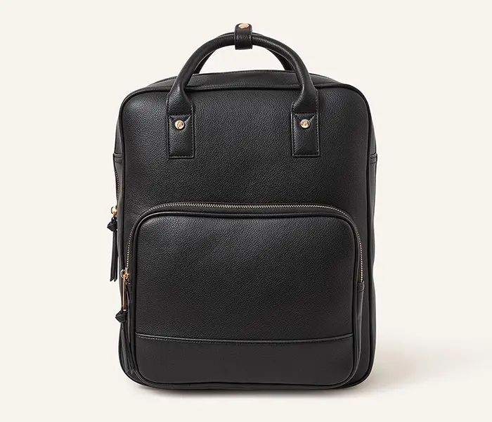 Black backpack with background removal