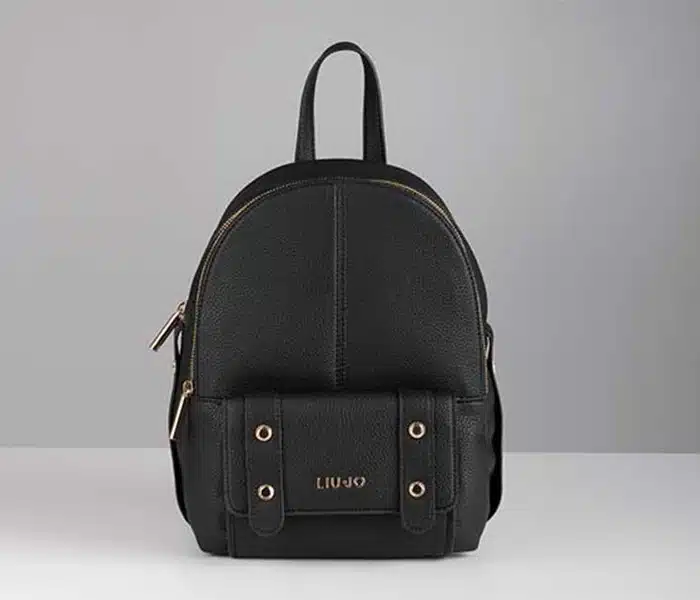 Black backpack before clipping path service