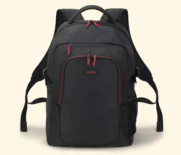 Black backpack product image with background removal