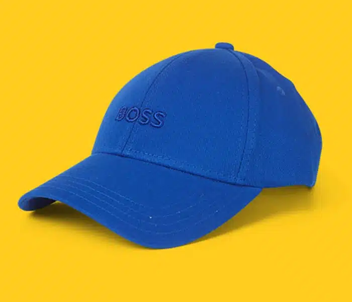 Blue baseball cap with background removal