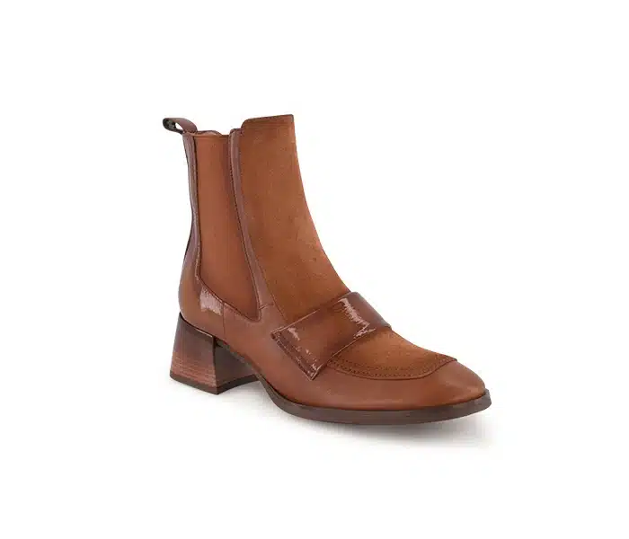 Brown ankle boots after background removal