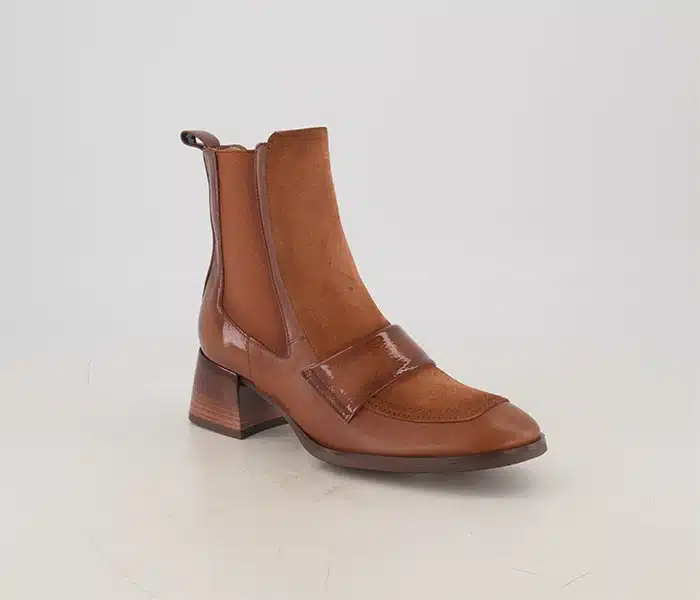 Brown ankle boots before background removal