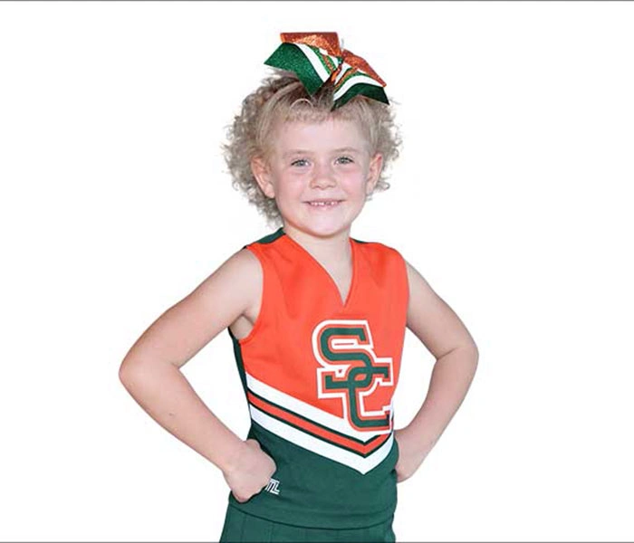 Child wearing sportswear after image masking