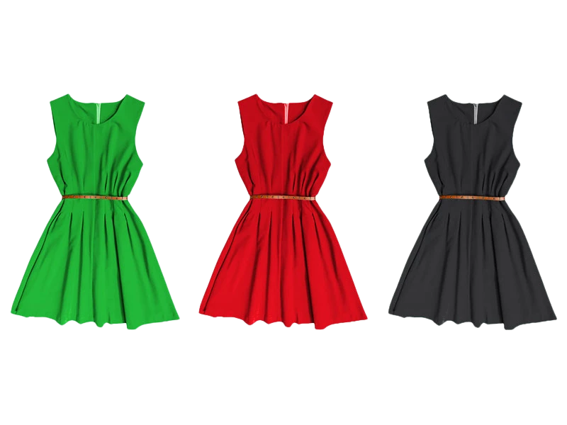 Colorful dresses with professional color correction