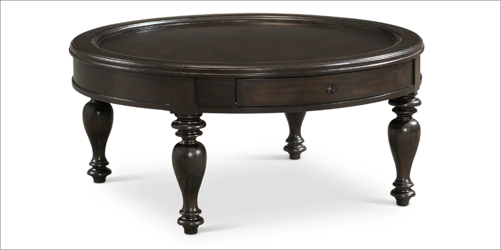 Round table with natural shadow