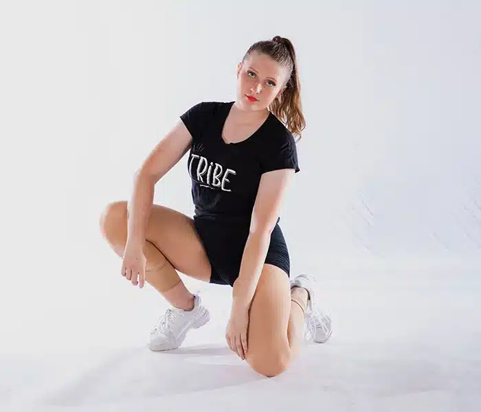 Fashion model before background removal