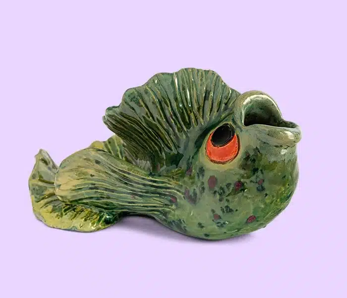 Green crocodile figure with professional clipping path service