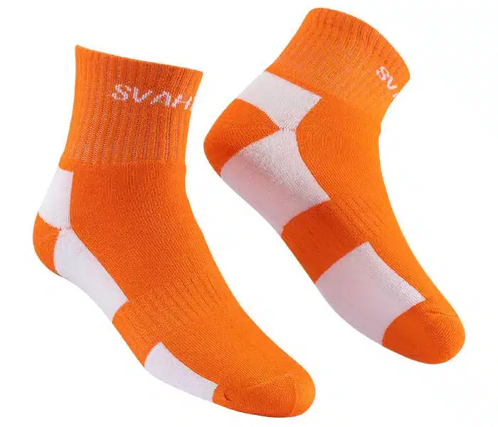Orange socks after color correction