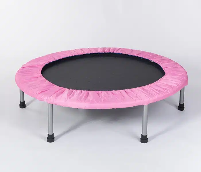 Pink and black trampoline with background removal