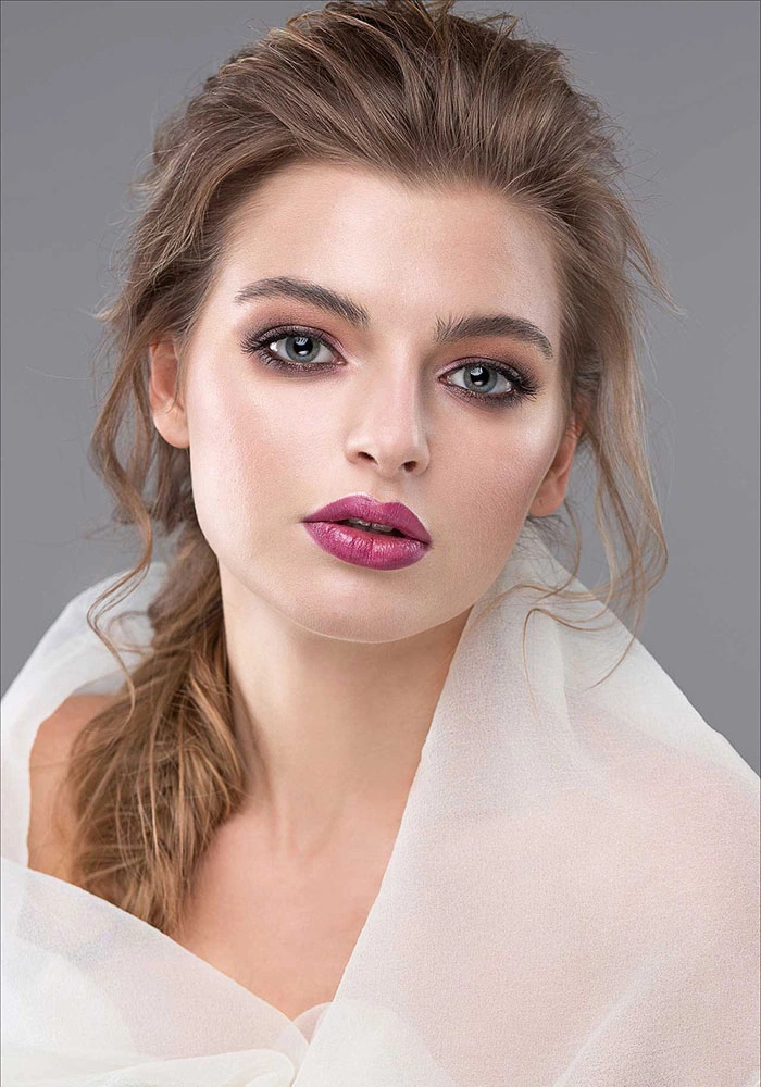 Woman portrait before professional image masking
